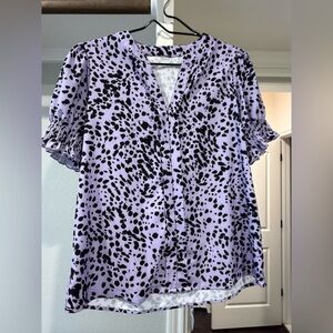 Purple and Black Women's Top